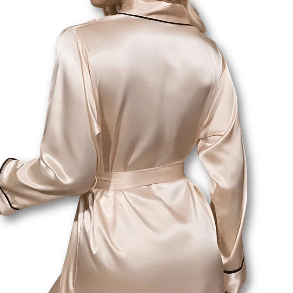 Peignoir Femme Court En Satin 3 Peignoir Femme Court En Satin – Image 3