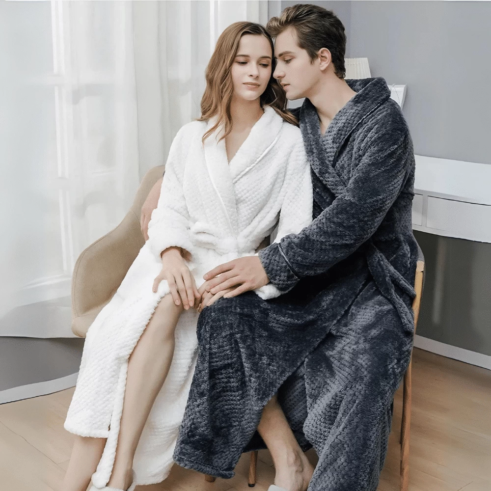 Peignoir Polaire Gaufrée 2 Peignoir Polaire Gaufrée – Image 2