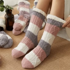 Chaussettes Chaudes Femme Antidérapantes Torsades