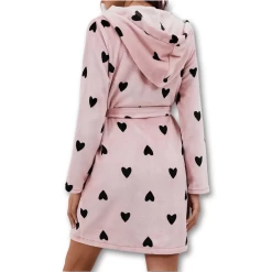 Peignoir Femme Court à Petits Coeurs 7 Peignoir Femme Court à Petits Coeurs -Confort Paradis 4 6