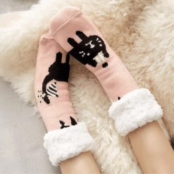 Chaussettes Chaudes Femme Party Cat -Confort Paradis 5 3