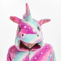 Kigurumi Adulte Licorne Arc-en-ciel Rose
