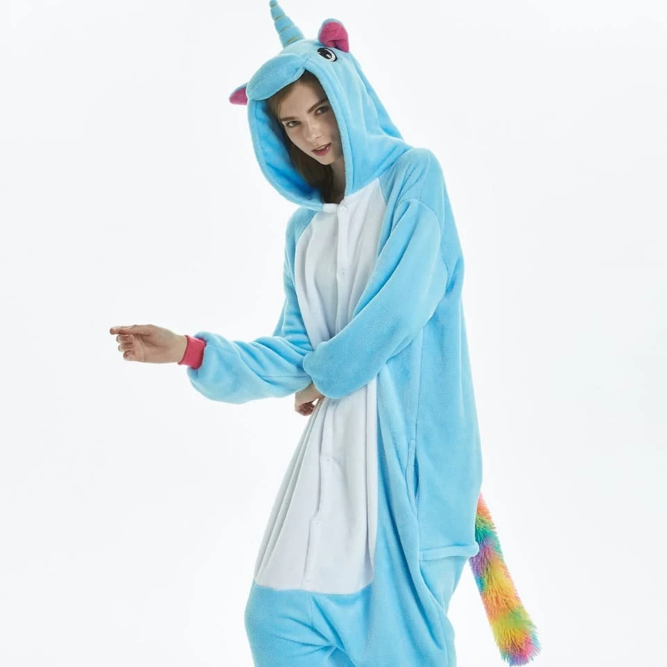 Pyjama Licorne Adulte Bleu 3 Pyjama Licorne Adulte Bleu – Image 3