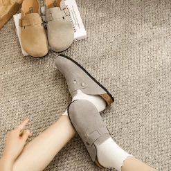 Sabots Femme Mules En Daim [Bon Plan -20%] -Confort Paradis 6 2 5