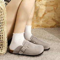 Sabots Femme Mules En Daim [Bon Plan -20%] -Confort Paradis 7 1 1