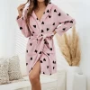 Peignoir Femme Court à Petits Coeurs