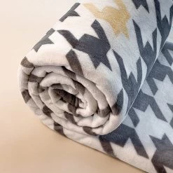 Plaid Cocooning Polaire Style étoiles