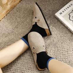 Sabots Femme Mules En Daim [Bon Plan -20%] -Confort Paradis 9 1 4