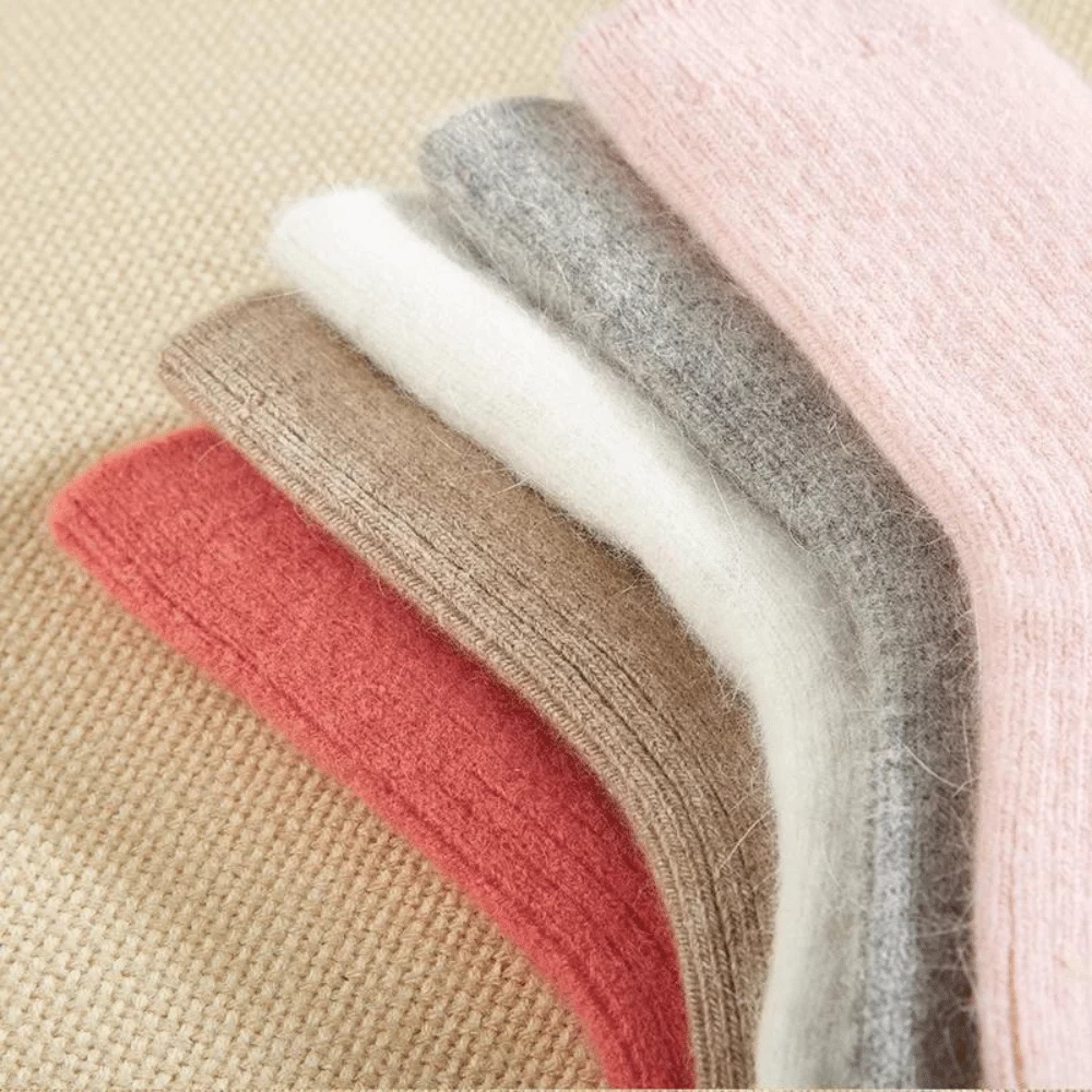 Chaussettes Chaudes Femme Laine Unies 9 Chaussettes Chaudes Femme Laine Unies – Image 9