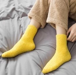 Chaussettes Chaudes Femme Unies Douillettes Lot De 3 Paires Mix