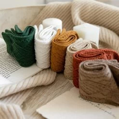 Chaussettes Chaudes Femme Rétro Monochromes -Confort Paradis Chaussettes chaudes retro