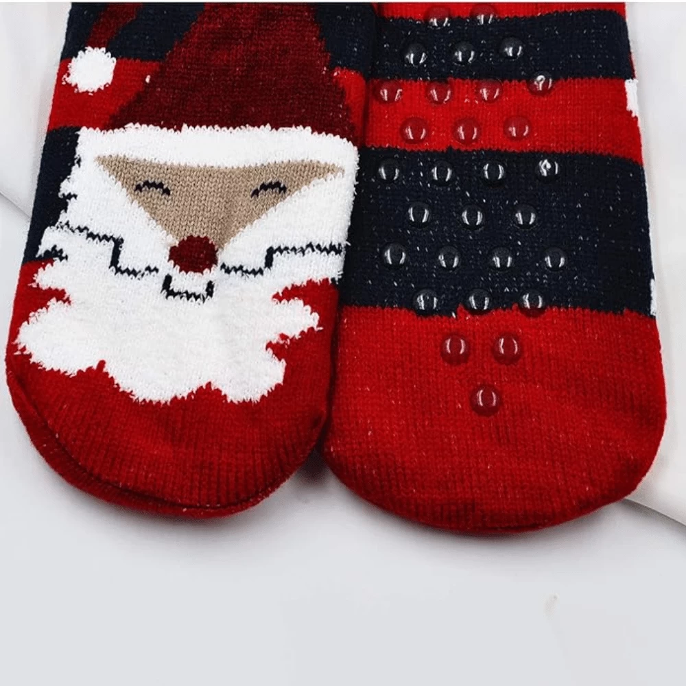 Chaussettes De Noël Polaire Père Noël Bonnet 3 Chaussettes De Noël Polaire Père Noël Bonnet – Image 3