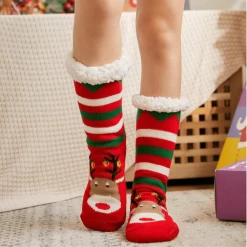Confort Paradis -Confort Paradis Chaussettes de Noel polaire renne nez rouge 3