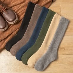 Chaussettes Chaudes Homme Montantes Unies -Confort Paradis Chaussettes homme couleurs