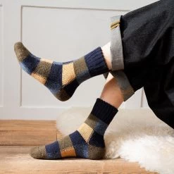 Chaussettes Chaudes Homme Carreaux Lot 5 Paires