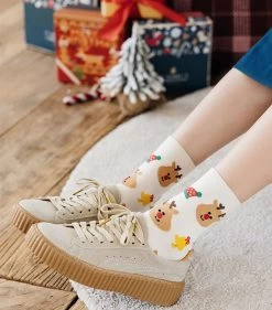 Chaussettes De Noël Motifs Bonhommes -Confort Paradis Chaussettes noel 3