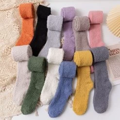 Chaussettes Thermiques Femme Unies Montantes Mi-cuisse -Confort Paradis Chaussettes thermiques palette