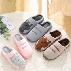 Chaussons Femme Confort Chat Welcome Home -Confort Paradis Chaussons