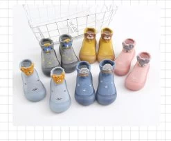 Chaussons Antidérapants Bébé Languette Originale -Confort Paradis Chaussons bebe antiderapants languette