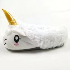 Chaussons Licorne Fourrés Confort -Confort Paradis Chaussons blanc licorne