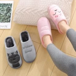 Chaussons Femme Confort Chat Welcome Home -Confort Paradis Chaussons chat femme
