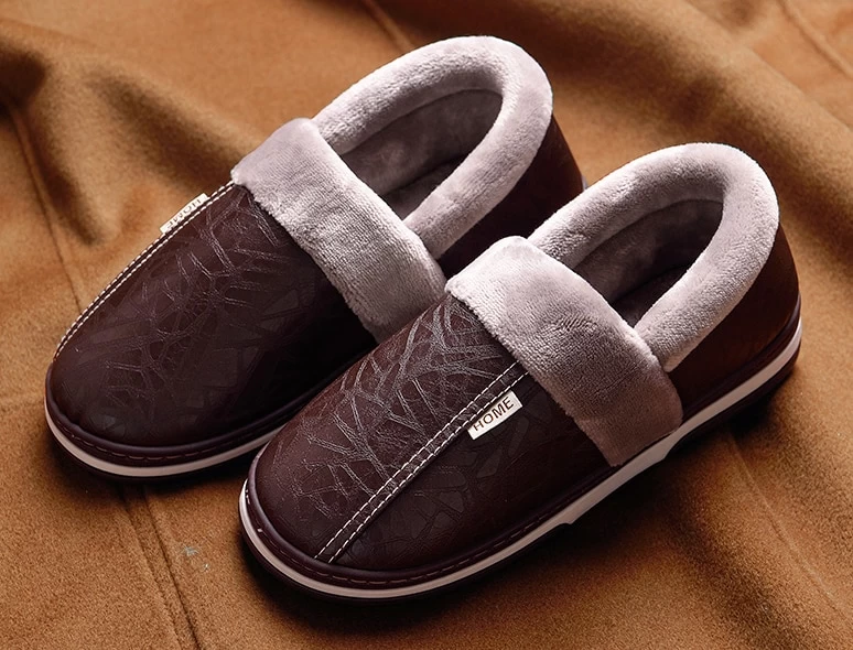 Chaussons Fourrés Fermés Homme Douillets 4 Chaussons Fourrés Fermés Homme Douillets – Image 4