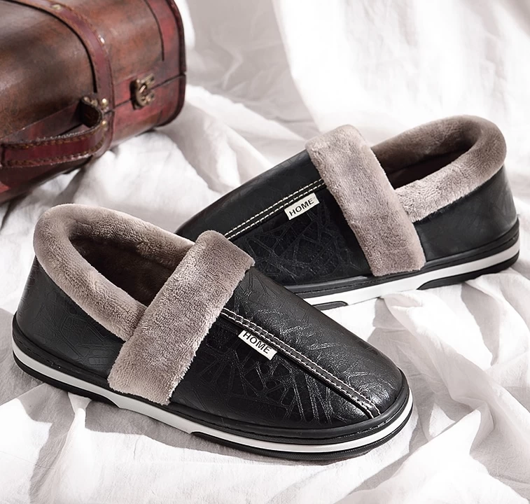 Chaussons Fourrés Fermés Homme Douillets 2 Chaussons Fourrés Fermés Homme Douillets – Image 2