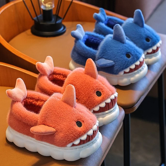 Chaussons Requin Fourrure Fermés Enfant 2 Chaussons Requin Fourrure Fermés Enfant – Image 2