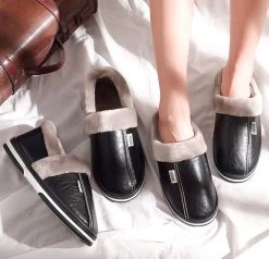 Chaussons Fourrés Fermés Homme Douillets