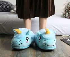 Chaussons Licorne XXL -Confort Paradis Chaussons licorne face