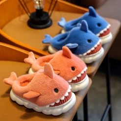 Chaussons Requin Fourrure Ouverts Enfant -Confort Paradis Chaussons requin