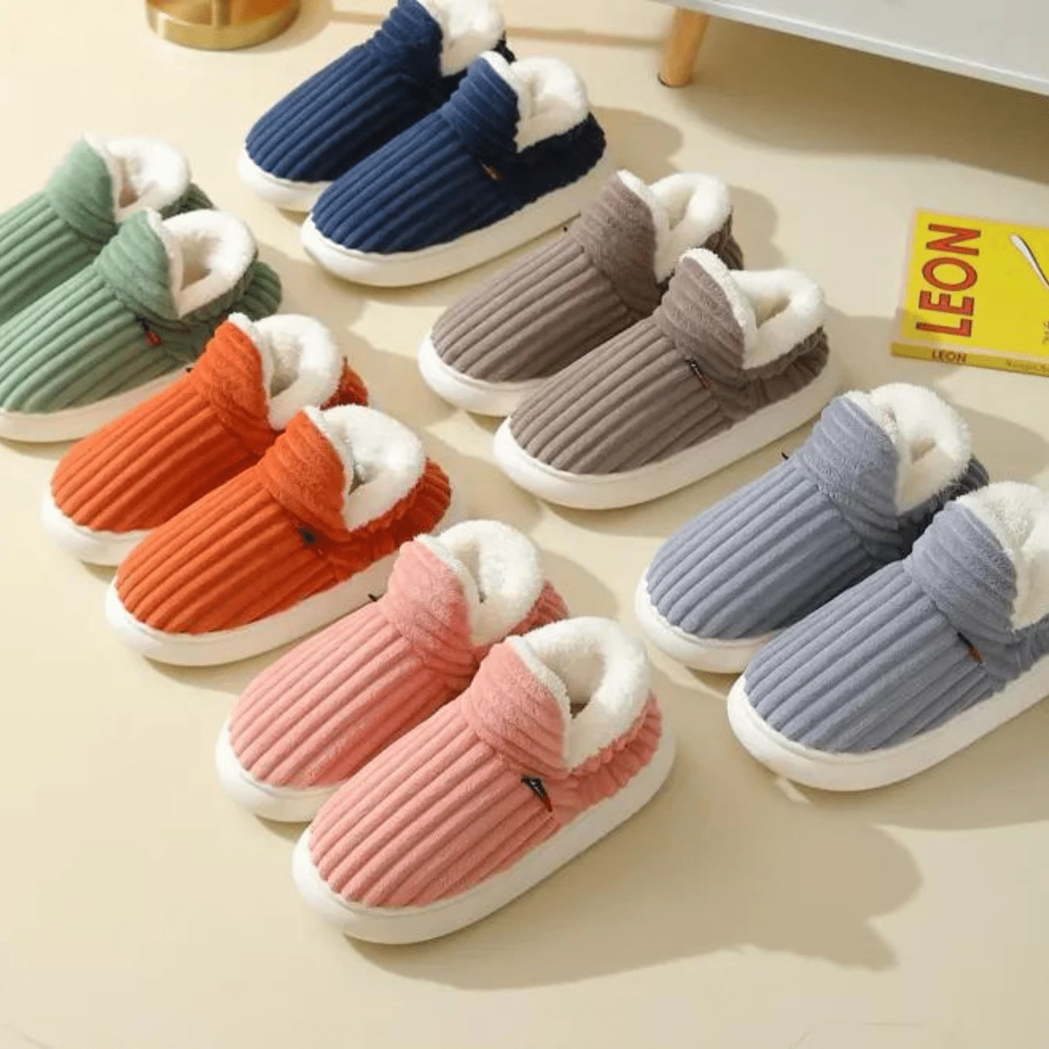 Chaussons Homme Striés Ultra-confort 3 Chaussons Homme Striés Ultra-confort – Image 3