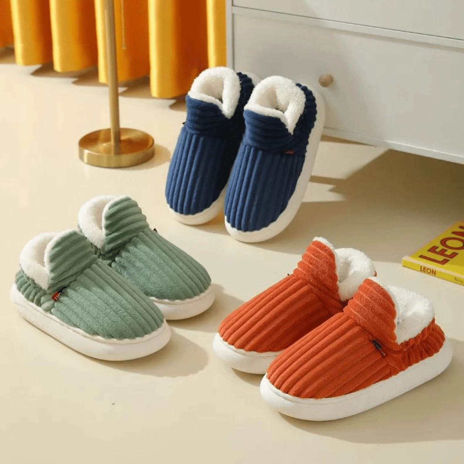 Chaussons Homme Striés Ultra-confort 4 Chaussons Homme Striés Ultra-confort – Image 4