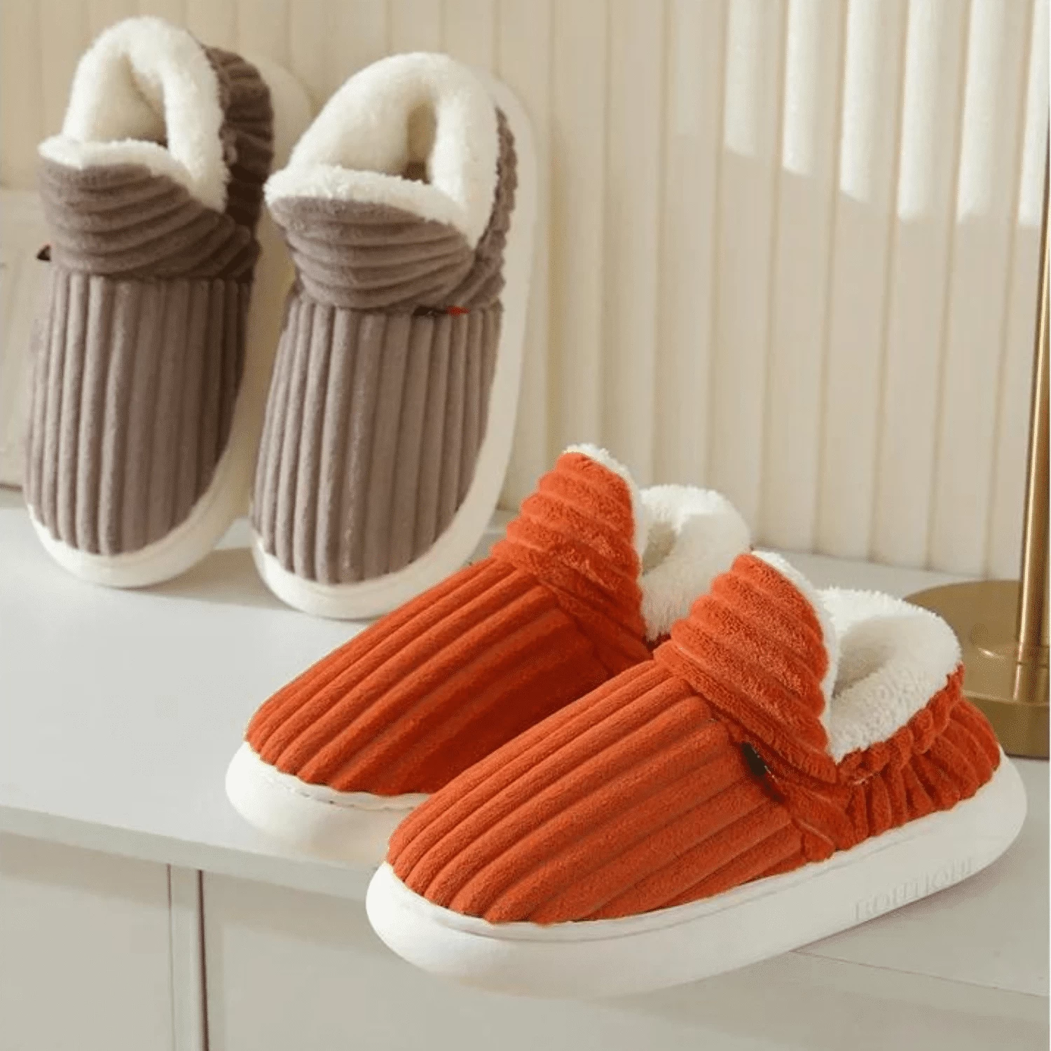 Chaussons Homme Striés Ultra-confort 2 Chaussons Homme Striés Ultra-confort – Image 2