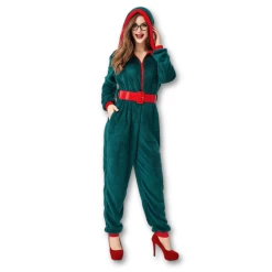 Combinaison Pyjama Femme Capuche De Lutin