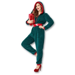 Combinaison Pyjama Femme Capuche De Lutin -Confort Paradis Combinaison pyjama femme capuche lutin 4 1