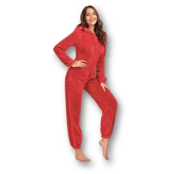 Combinaison Pyjama Femme Uni Oreilles D’ourson -Confort Paradis Combinaison pyjama femme uni oreilles dourson 5