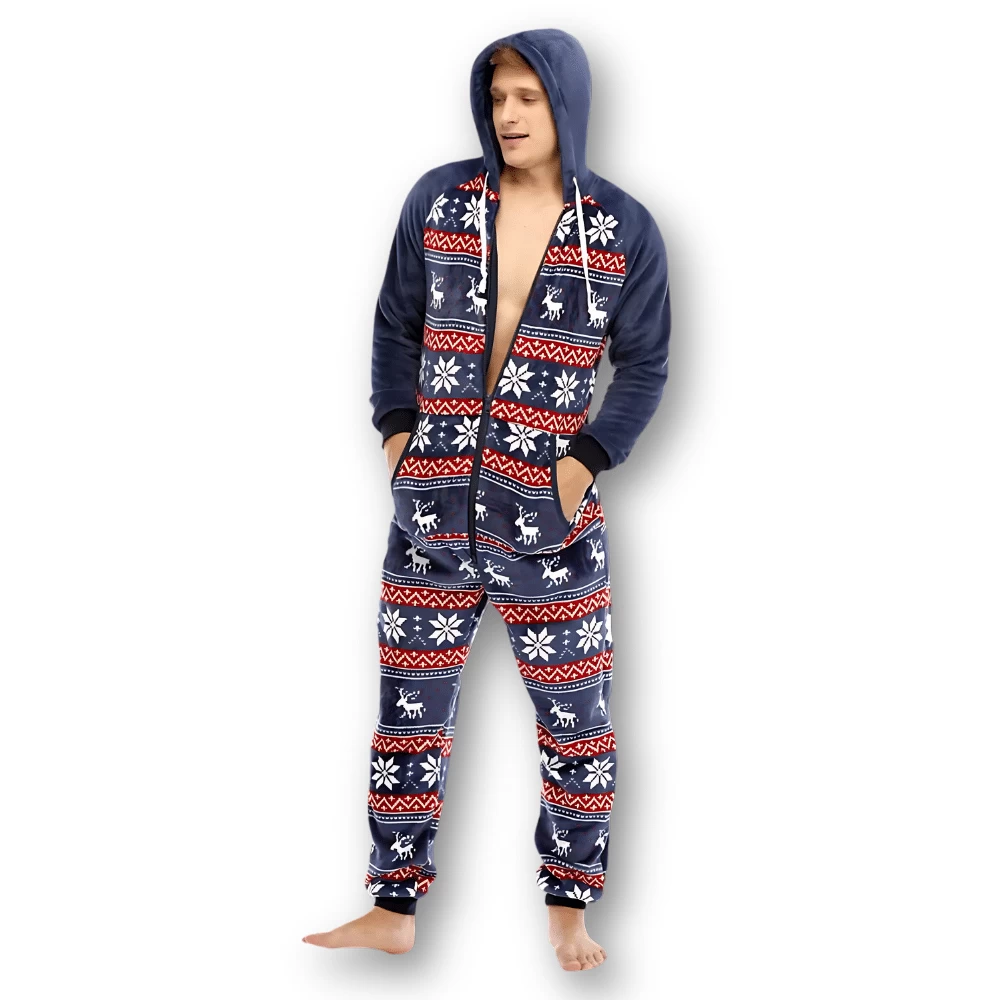 Combinaison Pyjama Homme Tricolore Noël 1 Combinaison Pyjama Homme Tricolore Noël