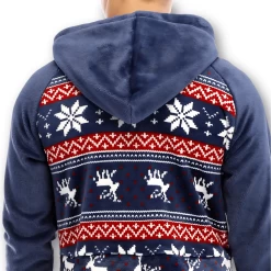 Combinaison Pyjama Homme Tricolore Noël 11 Combinaison Pyjama Homme Tricolore Noël -Confort Paradis Combinaison pyjama homme tricolore Noel 7