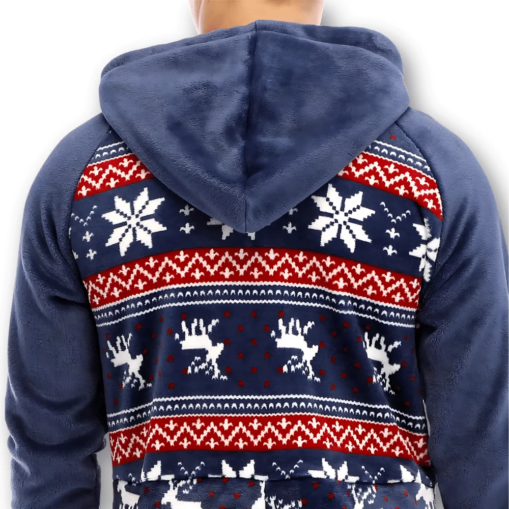 Combinaison Pyjama Homme Tricolore Noël 6 Combinaison Pyjama Homme Tricolore Noël – Image 6