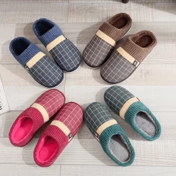 Pantoufles Confort Bicolores Carreaux