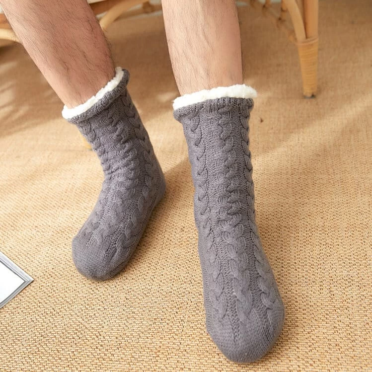 Chaussettes Chaudes Homme Tricotées Fourrées 1 Chaussettes Chaudes Homme Tricotées Fourrées