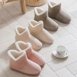 Chaussons Chauds Femme Fourrés Montants
