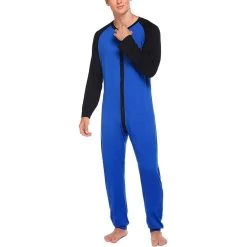 Combinaison Pyjama Homme Fine Bicolore [Bon Plan -20%]