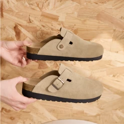 Mules En Daim Femme Semelle épaisse