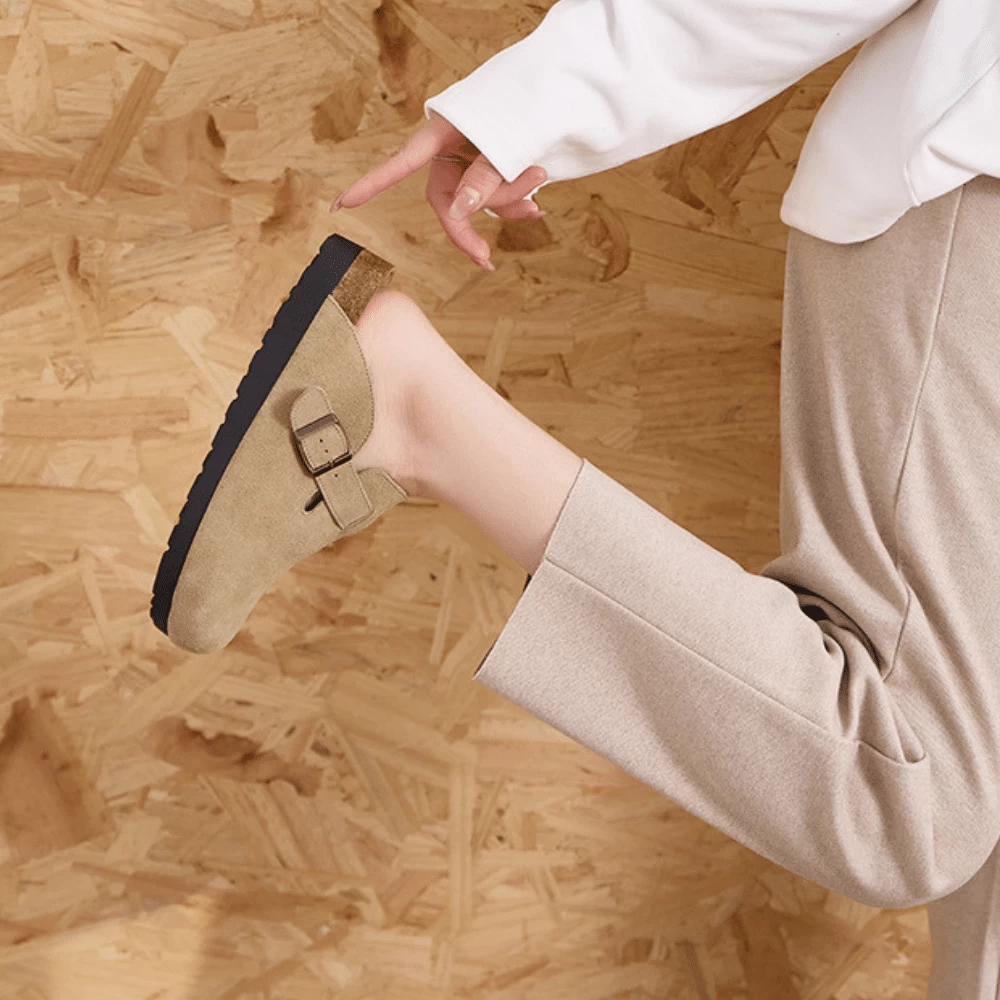 Mules En Daim Femme Semelle épaisse 2 Mules En Daim Femme Semelle épaisse – Image 2