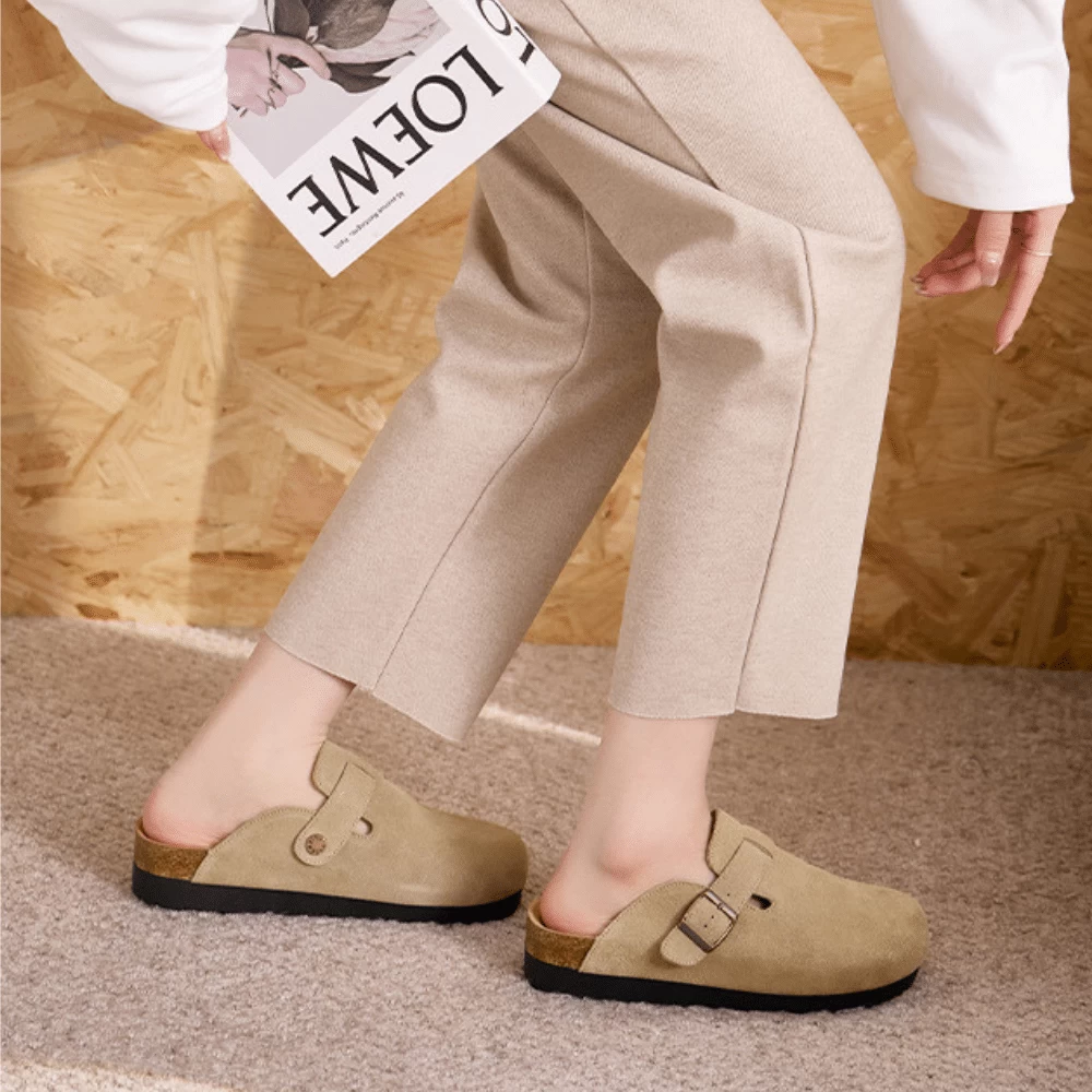 Mules En Daim Femme Semelle épaisse 5 Mules En Daim Femme Semelle épaisse – Image 5