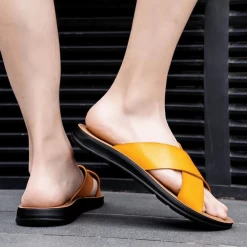 Nu-pieds Croisés Homme Casual Chic -Confort Paradis Nu pieds croises homme Casual Chic 1