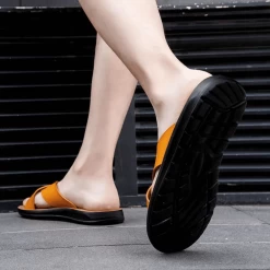 Nu-pieds Croisés Homme Casual Chic -Confort Paradis Nu pieds croises homme Casual Chic 6