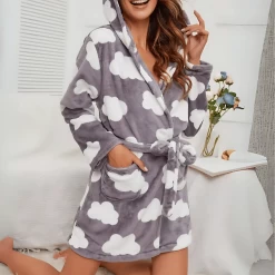 Peignoir De Bain Femme Petits Nuages